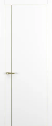 Квалитет К14 800*2000 Белый матовый ALU Золотая с 4-х молдинг золото (Mg) зпп Eclipse 3.0 под 2 петли зпз 196 REVERS L