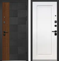 Luxor Квадрат Нео Эмалит белый вс. Грецкий орех 860*2050 R