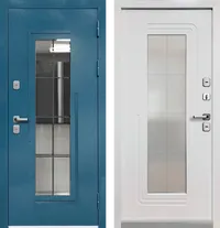 Luxor Termo 7 Муар синий Эмалит белый 860*2050 R