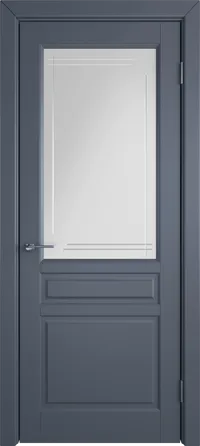 К2 COLORIT ДО матовое с фрезеровкой полосы 800*2000 Графит эмаль