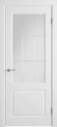 К1 COLORIT ДО матовое с рисунком решетка 800*2000 Белая эмаль