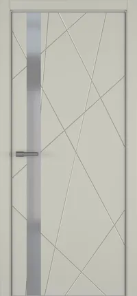 Chaos ДО ART Lite серый мат. 800*2000 RAL 7044 ALU Серая с 4-х