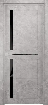 Квадро 11 ПО черный лак 800*2000 Бетон