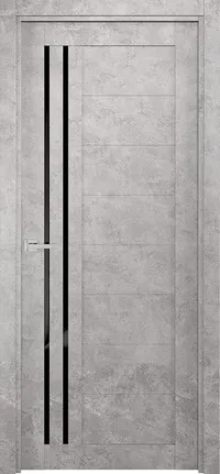 Квадро 20 ДО черный лак 800*2000 Бетон