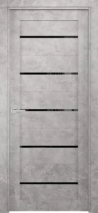 Квадро 5 ДО черный лак 800*2000 Бетон