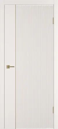 Linea VR1 ДГ 800*2000 Слоновая кость эмаль Молдинг Золото