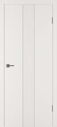 Integra 65 ДГ 800*2000 Слоновая кость эмаль Молдинг Серебро