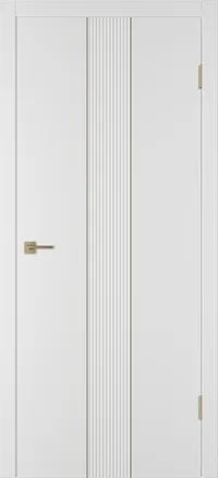 Integra 65 ДГ 800*2000 Белая эмаль Молдинг Золото