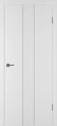 Integra 65 ДГ 800*2000 Белая эмаль Молдинг Серебро