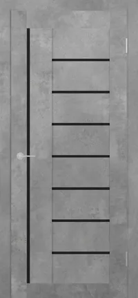 ST3 ДО черный лак 800*2000 Бетон светлый