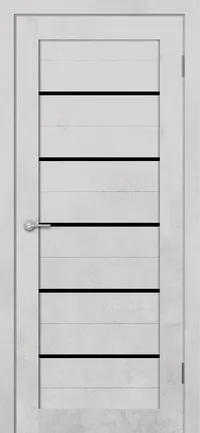 ST1 ДО черный лак 800*2000 Бетон белый (Ю)