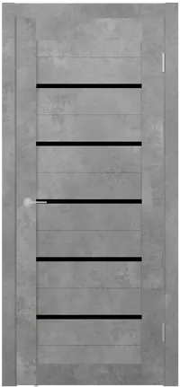 ST1 ДО черный лак 800*2000 Бетон светлый (Ю)