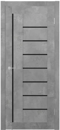 ST3 ДО черный лак 800*2000 Бетон светлый (Ю)