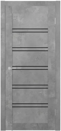 ST5 ДО черный лак 800*2000 Бетон светлый (Ю)