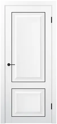 KX 72 ДГ 800*2000 Белый полипропилен Молдинг Черный