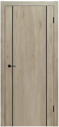 MX 3 ДГ 800*2000 Дуб вайт Молдинг Черный