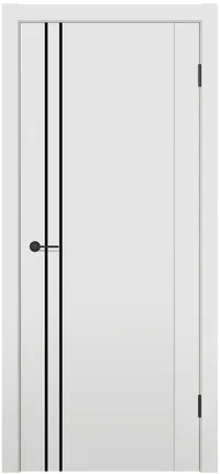 MX 5 ДГ 800*2000 Грей полипропилен Молдинг Черный