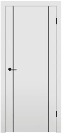 MX 3 ДГ 800*2000 Грей полипропилен Молдинг Черный