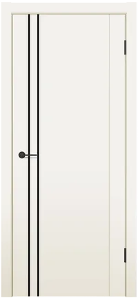 MX 5 ДГ 800*2000 Ваниль полипропилен Молдинг Черный