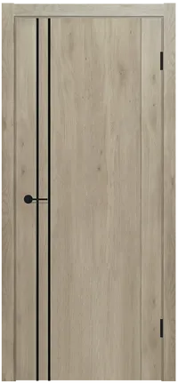 MX 5 ДГ 800*2000 Дуб вайт Молдинг Черный