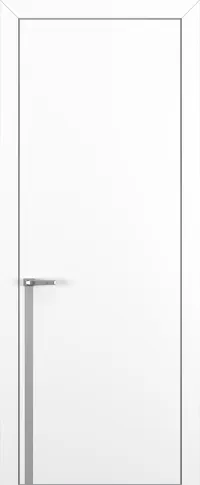 Квалитет К21 800*2000 Белый матовый ALU Серая с 4-х молдинг серебро (Mh)