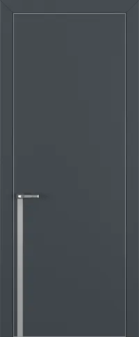 Квалитет К21 800*2000 Графит премьер мат ALU Серая с 4-х молдинг серебро (Mh)