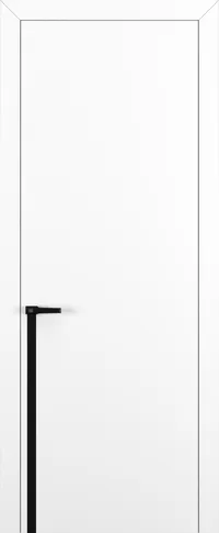 Квалитет К21 800*2000 Белый матовый ABS молдинг черный (Mb)