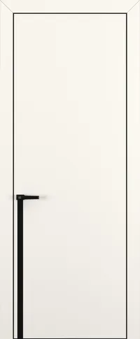 Квалитет К21 800*2000 Молочный матовый ALU Черная с 4-х молдинг черный (Mb)