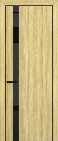 Квалитет К2 Black Classic 800*2000 Дуб натуральный ALU Черная с 4-х