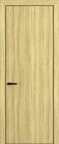 Квалитет К7 800*2000 Дуб натуральный ALU Черная с 4-х