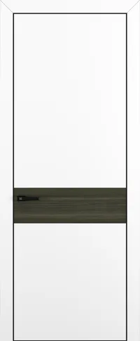Квалитет К6 Вставка Дуб темный 800*2000 Белый матовый ALU Черная с 4-х зпп Eclipse под 2 петли зпз 196