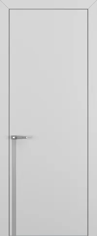 Квалитет К21 800*2000 Матовый серый ALU Серая с 4-х молдинг серебро (Mh)