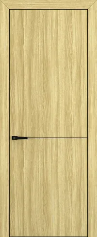 Квалитет К10 800*2000 Дуб натуральный ALU Черная с 4-х молдинг черный (Mb)