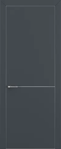 Квалитет К10 800*2000 Графит премьер мат ALU Серая с 4-х молдинг серебро (Mh)