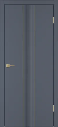 Integra 65 ДГ 800*2000 Графит эмаль Молдинг Золото