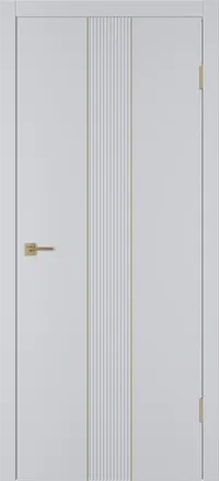 Integra 65 ДГ 800*2000 Светло-серая эмаль Молдинг Золото