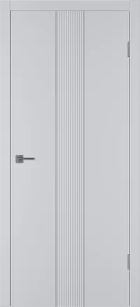 Integra 65 ДГ 800*2000 Светло-серая эмаль Молдинг Серебро