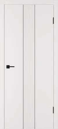 Integra 65 ДГ 800*2000 Слоновая кость эмаль Молдинг Черный