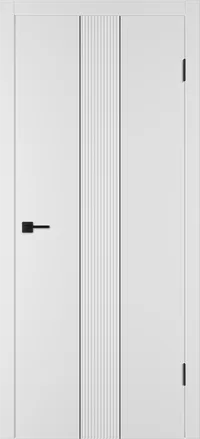 Integra 65 ДГ 800*2000 Белая эмаль Молдинг Черный