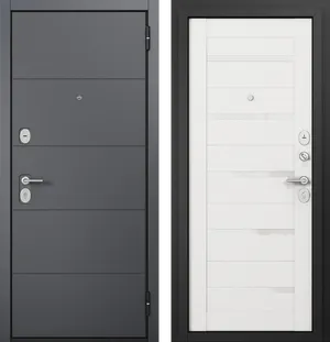 F2 FAMILY ECO PP E-194 Оскуро - Е-142 Lacobel White Белый ларче 