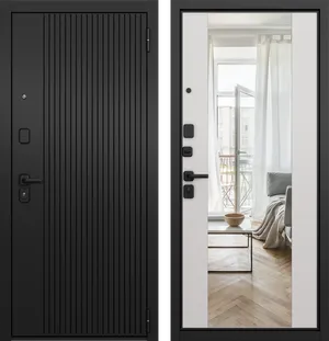 T1 TRUST ECO PP E-161 Черный матовый - Е-164 (зеркало) Белый софт 