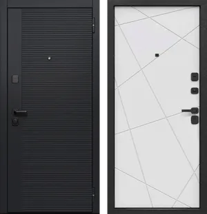 Черный кварц Черный сатин - Белый сатин 