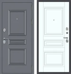 M52 с фрезеровкой Букле графит - ФЛ-10 Velluto Bianco AG 700 