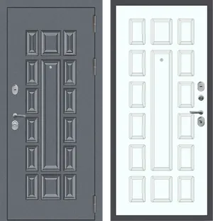 M54 с фрезеровкой Букле графит - ФЛТ-6 Velluto Bianco AG 700 