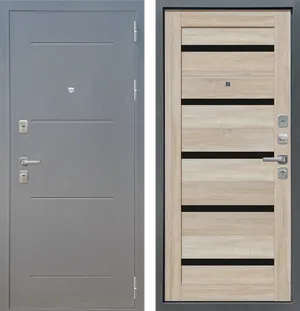 M6 с фрезеровкой Букле графит - СБ-1 Ясень ривьера айс 