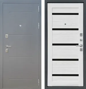 M6 с фрезеровкой Букле графит - СБ-1 Ясень ривьера айс 