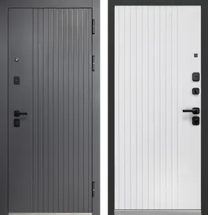 Luxor Вертикаль Сатин графит - Эмалит белый 