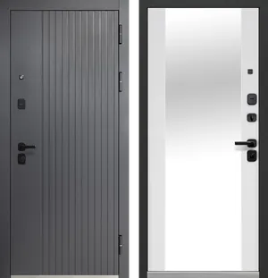 Luxor Вертикаль Зеркало Сатин графит - Эмалит белый 