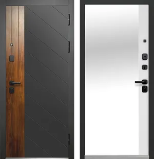 Luxor Диагональ Зеркало Антрацит софт - Эмалит белый 