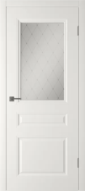 Челси ДО матовое с рисунком Белая эмаль